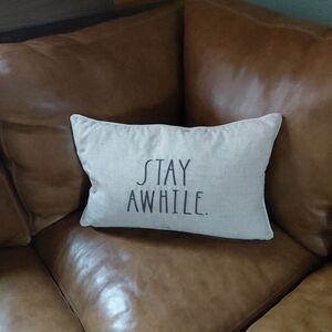 Stay Awhile Rae Dunne Decorative Feather Pillow
